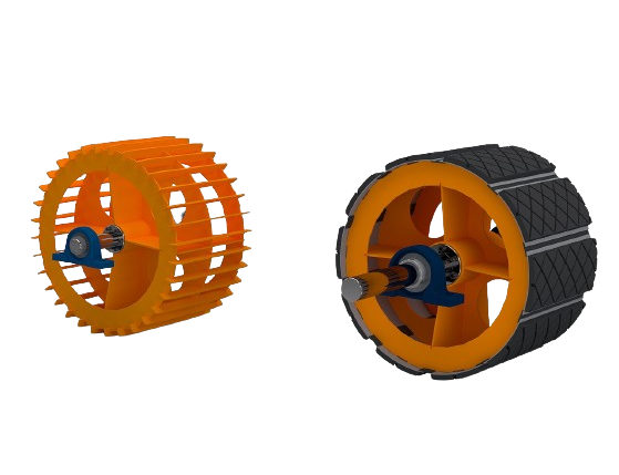 Conveyor pulleys, CNC laser machines, Sati's KLAB,Fronius,elevetor bucket,conveyor Conveyor pulleys, tailored to client specifications, incorporate a key design feature—replaceable 12 mm liner plates for enhanced longevity. Installation is streamlined with Sati's KLAB quick-clamping bushings, while innovative slots in the liner plates efficiently remove particles and moisture. The structural design not only reduces stress on the elevator but also ensures reliability. Precision manufacturing, utilizing CNC laser machines and Fronius welding equipment, guarantees consistency and durability, making c onveyor pulleys an optimal choice for diverse industrial applications.